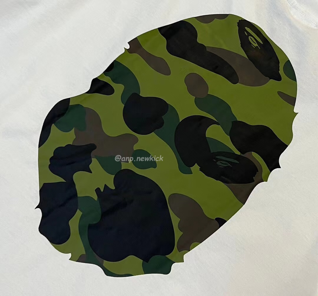 Bape Color Camo Big Ape Head Tee White Black White Green (19) - newkick.app